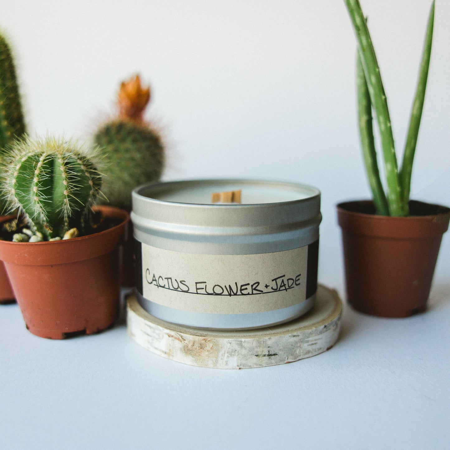 Cactus Flower & Jade | Crackling Wood Wick Soy Candle