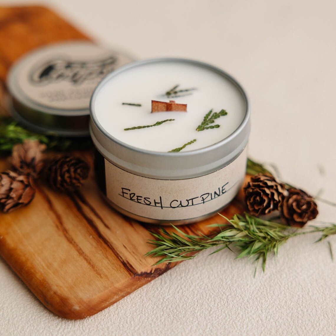 Fresh Cut Pine | Crackling Wood Wick Soy Candle
