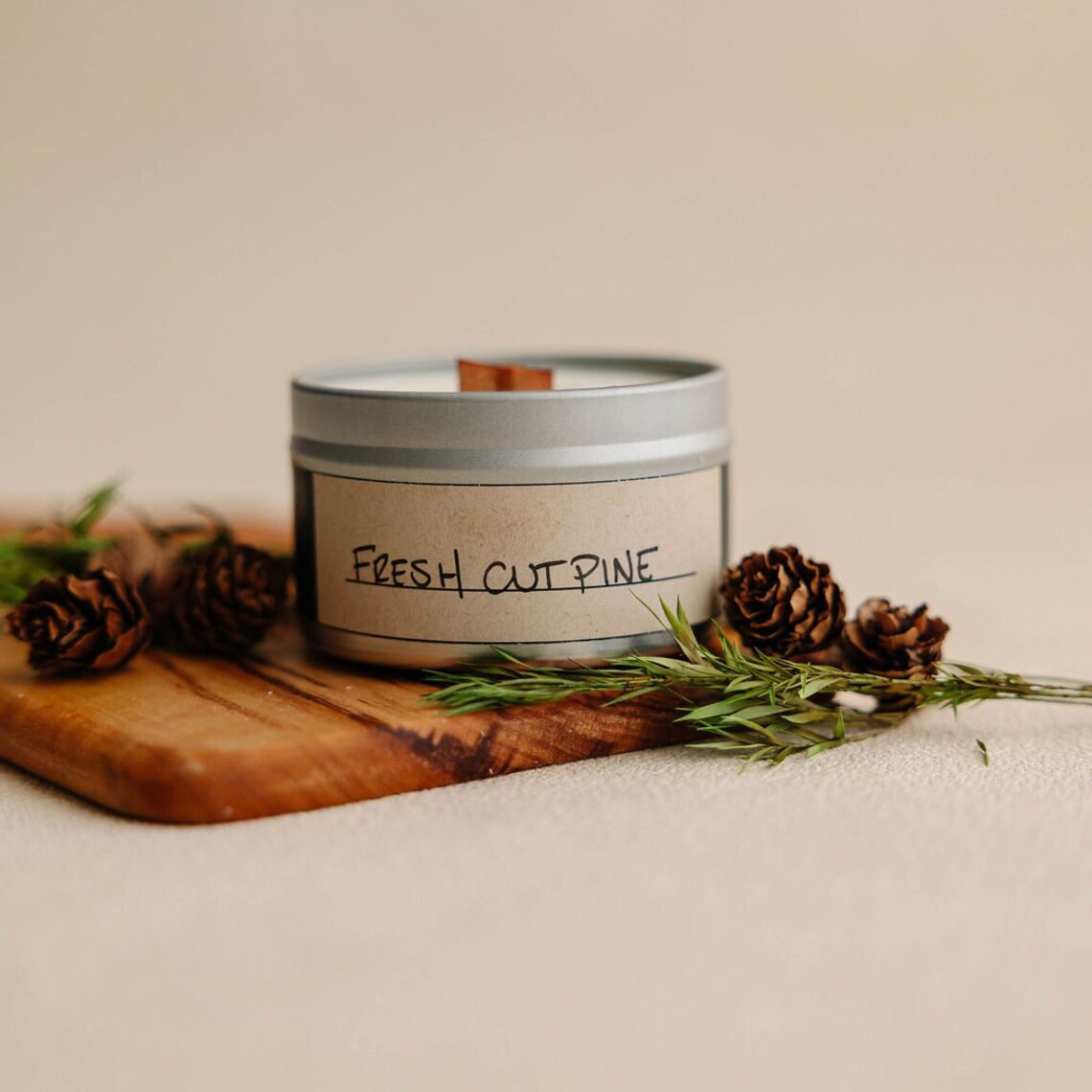 Fresh Cut Pine | Crackling Wood Wick Soy Candle