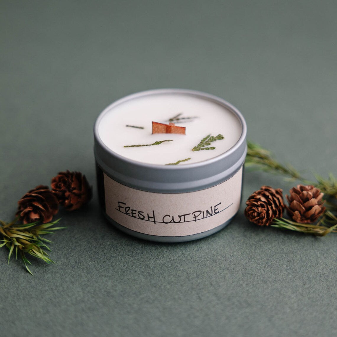 Fresh Cut Pine | Crackling Wood Wick Soy Candle