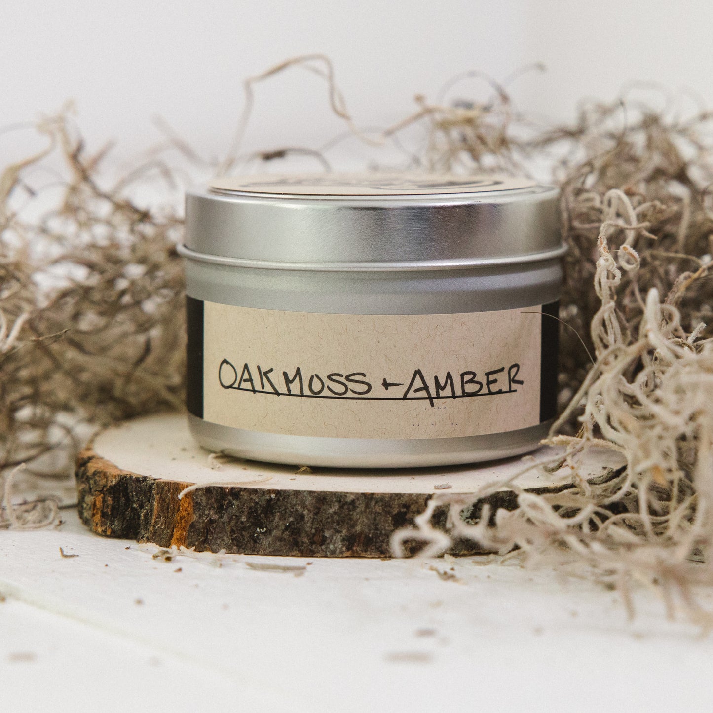 Oakmoss & Amber | Crackling Wood Wick Soy Candle