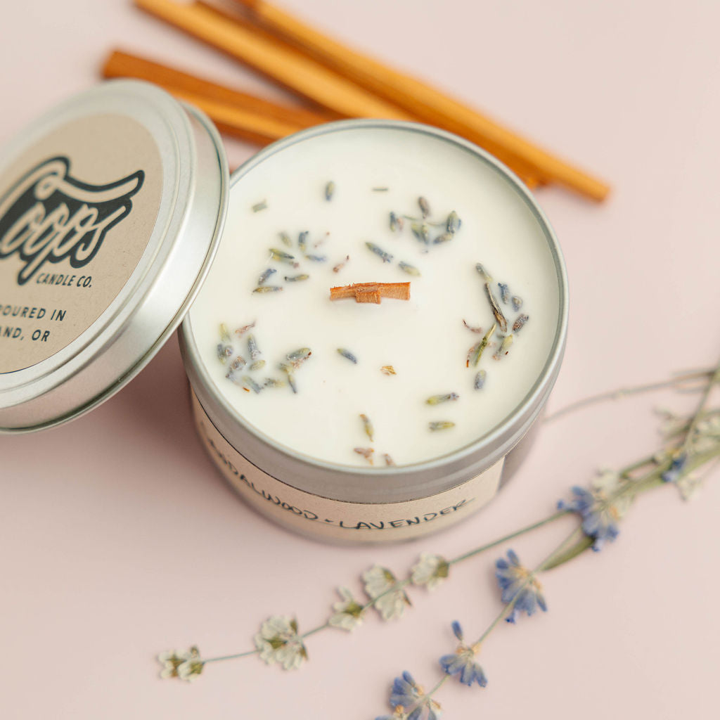 Sandalwood & Lavender | Crackling Wood Wick Soy Candle